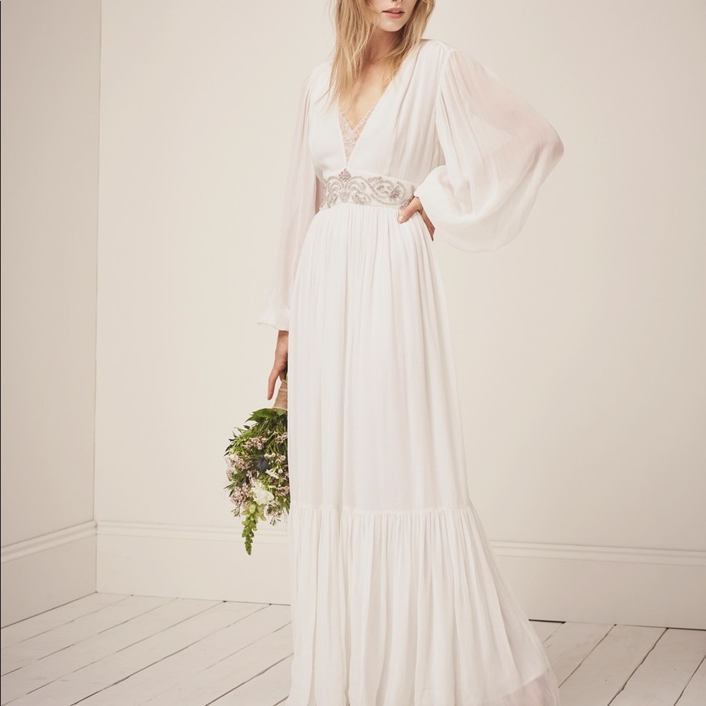 French Connection Cari Sparkle Maxi Wedding Dress